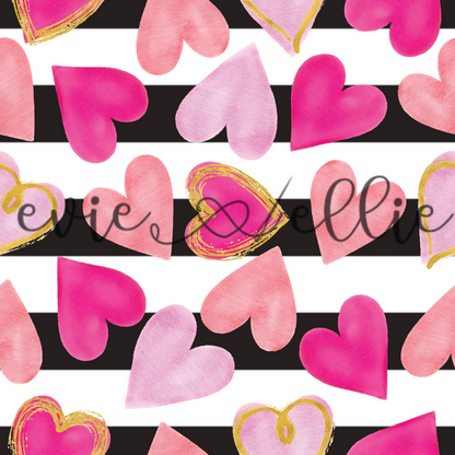 Pink Hearts -- Multiple Colors