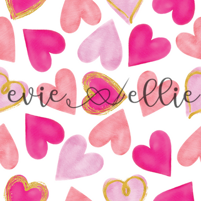 Pink Hearts -- Multiple Colors
