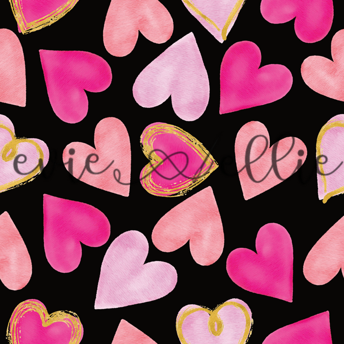 Pink Hearts -- Multiple Colors