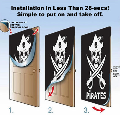 DoorFoto Door Cover Pirate Party Decor
