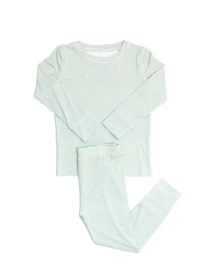 Pistachio Mini Stripe 2 pc. Pajamas