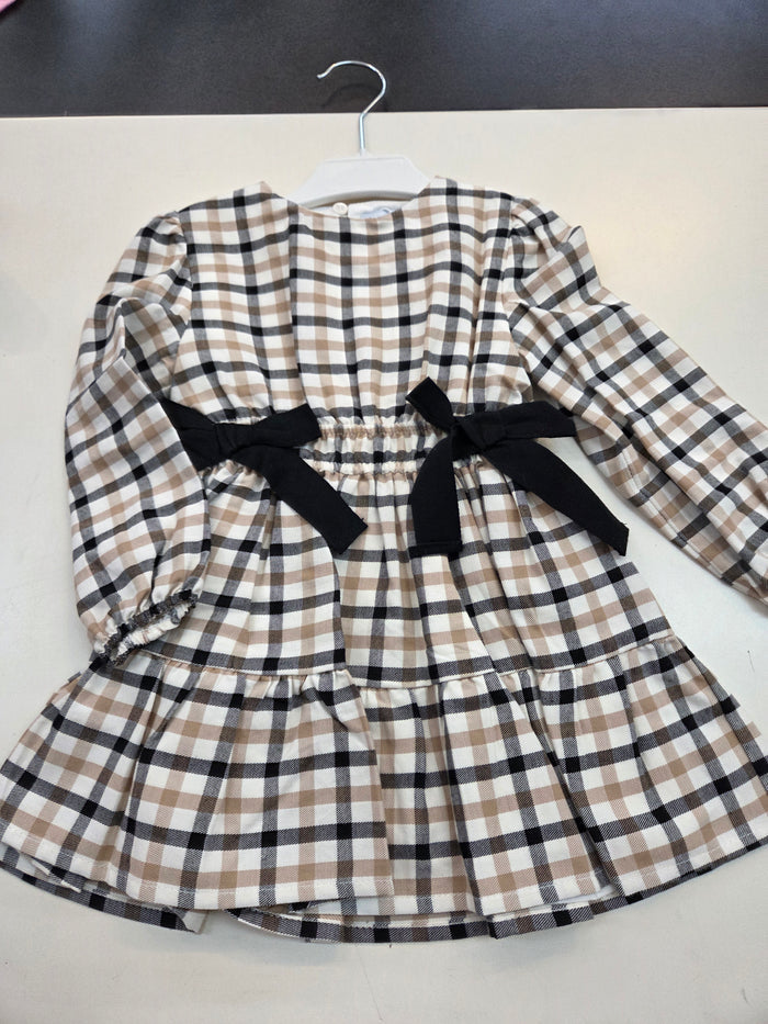 Plaid Bow Detail Dress