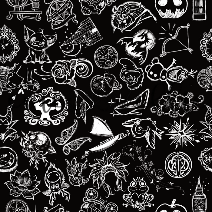 Princess Tattoos-- Multiple Colors