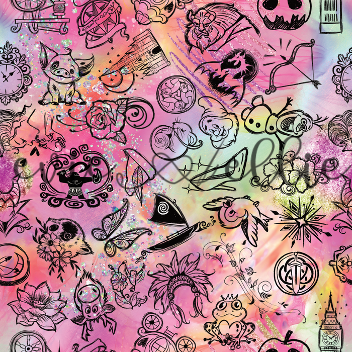 Princess Tattoos-- Multiple Colors