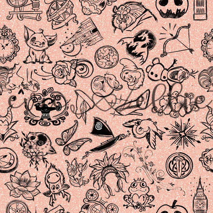 Princess Tattoos-- Multiple Colors