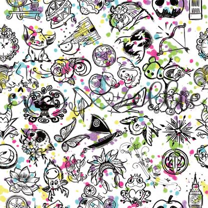 Princess Tattoos-- Multiple Colors