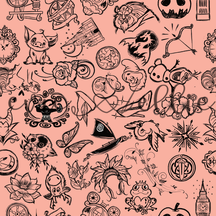 Princess Tattoos-- Multiple Colors