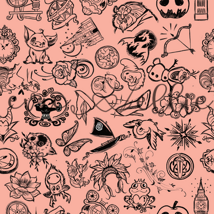 Princess Tattoos-- Multiple Colors