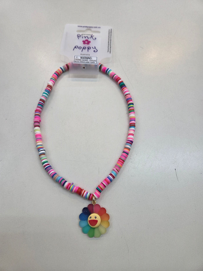 Rainbow Flower Necklace