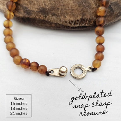 R.B. Amber Jewelry - Raw Multi Baltic Amber Necklace: Standard Hang Tag / 12-13 inches