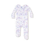 Ribbon Floral Fling - Smocked Peter Pan Snap Footie