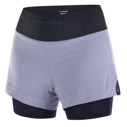 Salomon Sense Aero 2in1 Short | Blue Granite | Womens