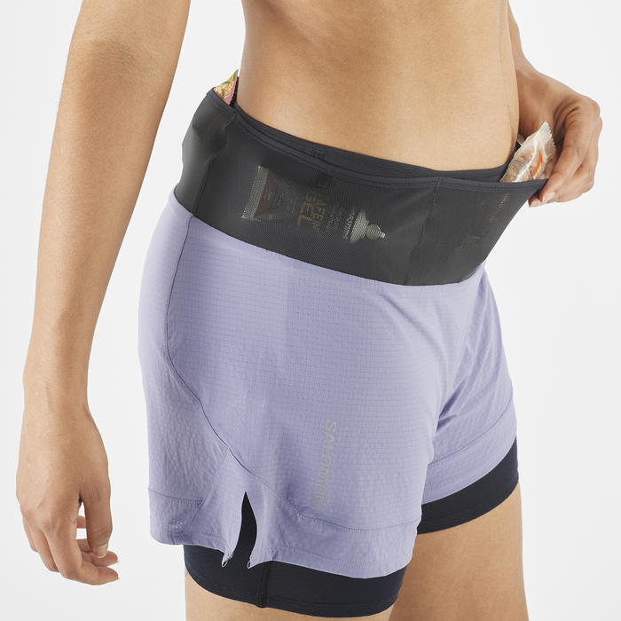 Salomon Sense Aero 2in1 Short | Blue Granite | Womens