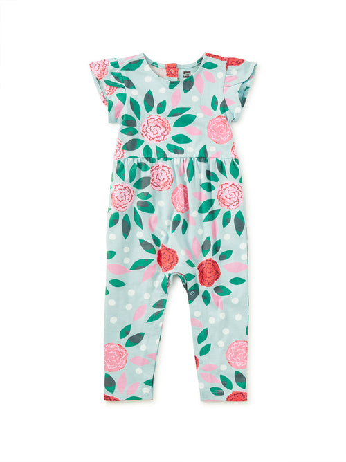 Spinning Carnations Tulip Sleeve Romper