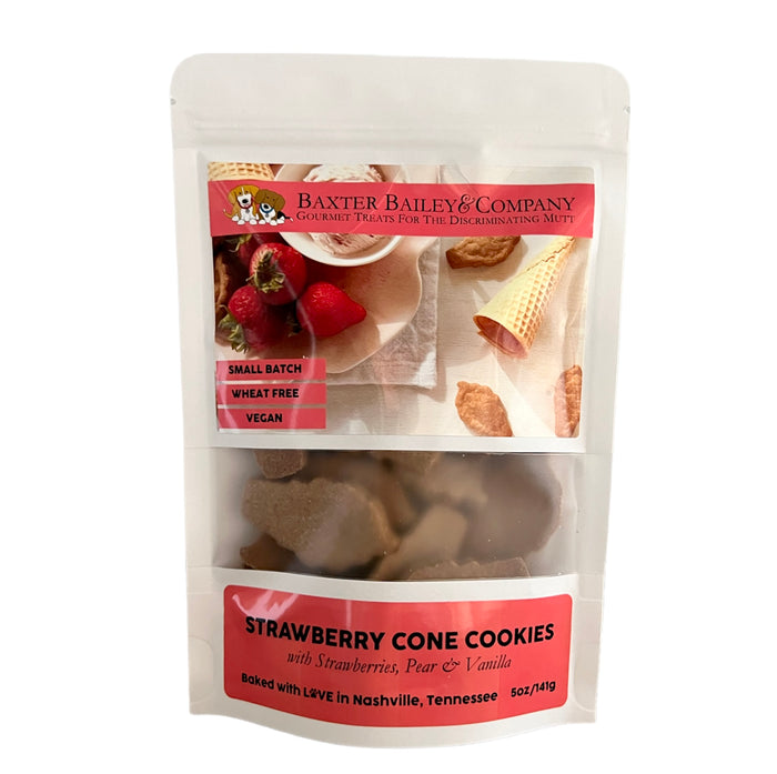 Strawberry Cone Cookies