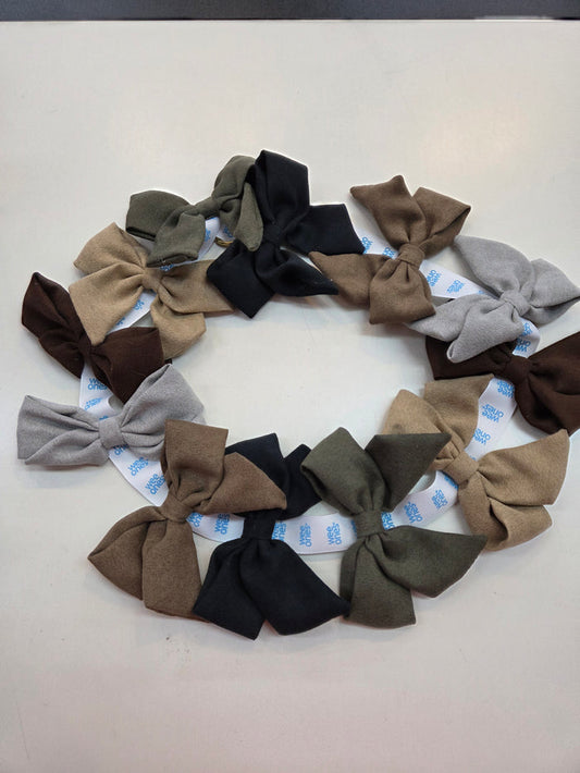 Suede Bowtie w/Tails Bow