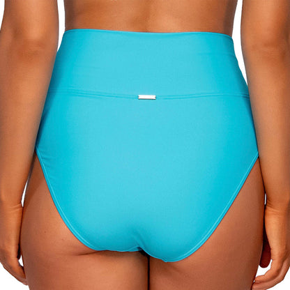 Sunsets Hannah High Waist Bikini Bottom 33B Blue Bliss Back