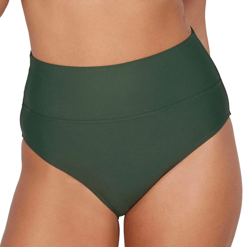 Sunsets Hannah High Waist Bikini Bottom 33B Island Green Front