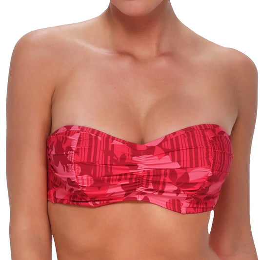 Sunsets Loretta Bandeau Bikini Top 500 Rambling Rose Front