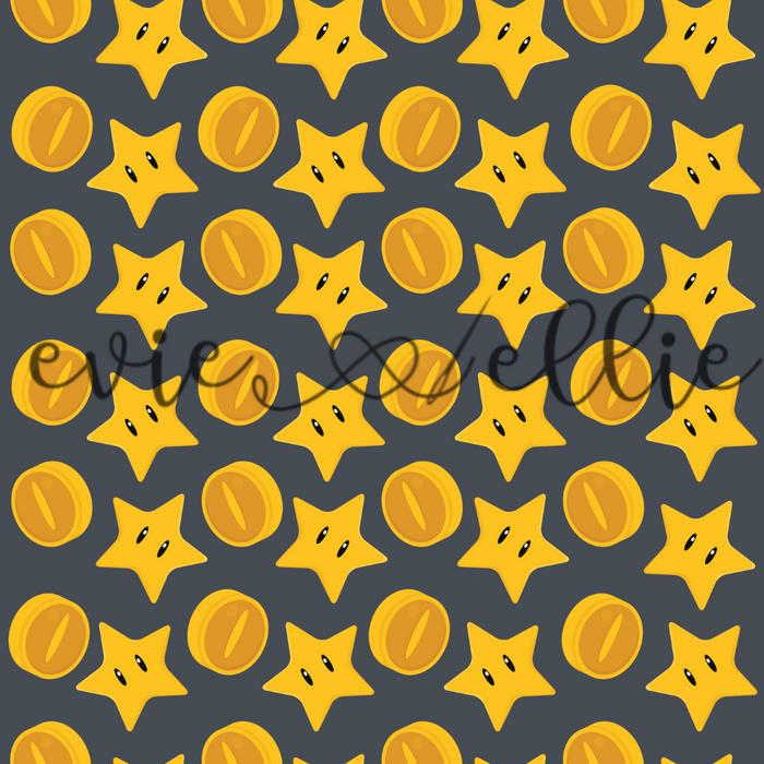 Super Plumber Bros Coins and Stars- Multiple Colors