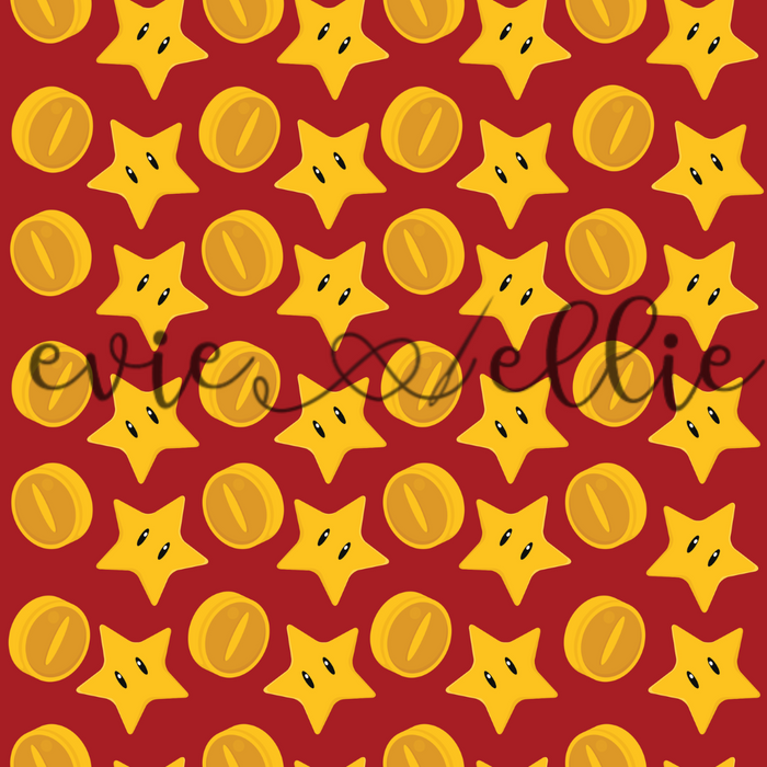 Super Plumber Bros Coins and Stars- Multiple Colors