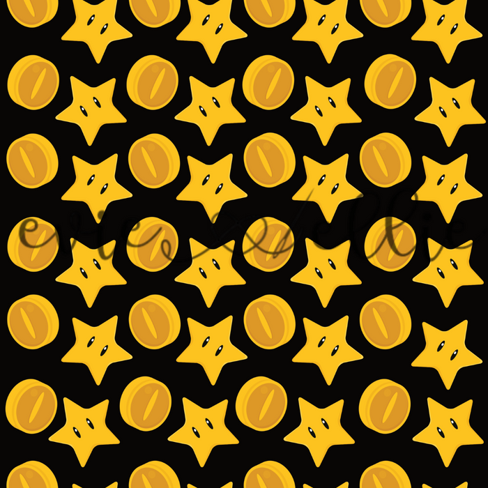 Super Plumber Bros Coins and Stars- Multiple Colors