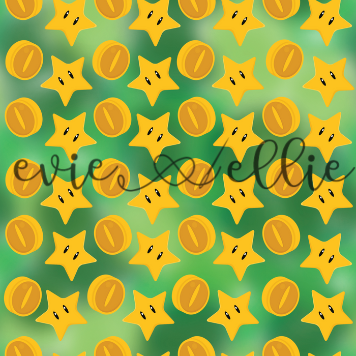 Super Plumber Bros Coins and Stars- Multiple Colors
