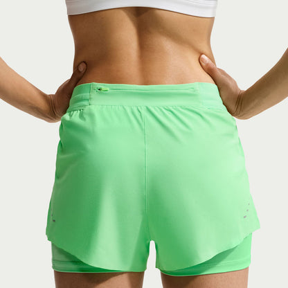 Nike Swift 2-in-1 Shorts | Illusion Green / Reflective Silver | Womens