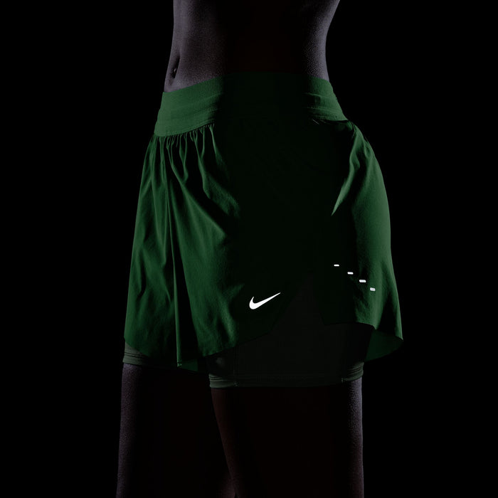 Nike Swift 2-in-1 Shorts | Illusion Green / Reflective Silver | Womens