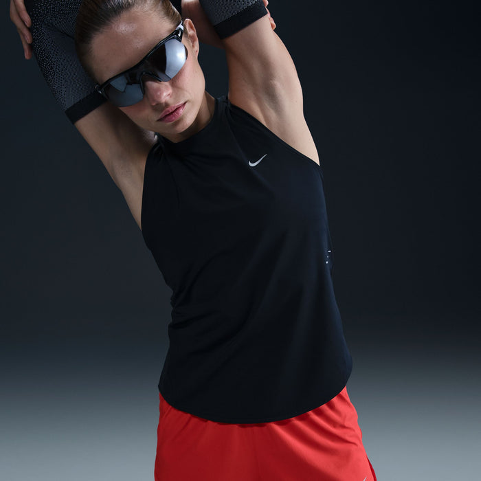 Nike Swift Singlet | Black / Reflective Silver | Womens