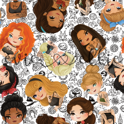 Tattooed Princesses-- Multiple Colors