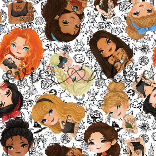 Tattooed Princesses-- Multiple Colors