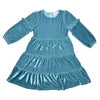 Teal Velvet Dress