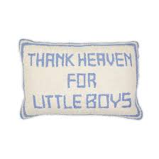 Thank Heaven for Little Boys Throw Pillow