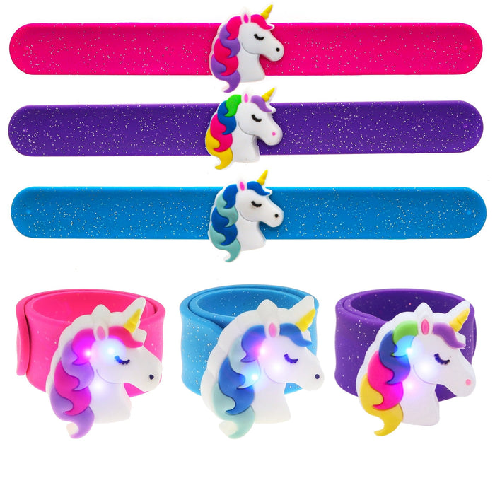 Unicorn LED Light up Slap Bracelets