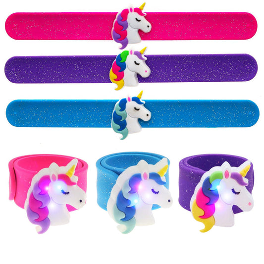 Unicorn LED Light up Slap Bracelets