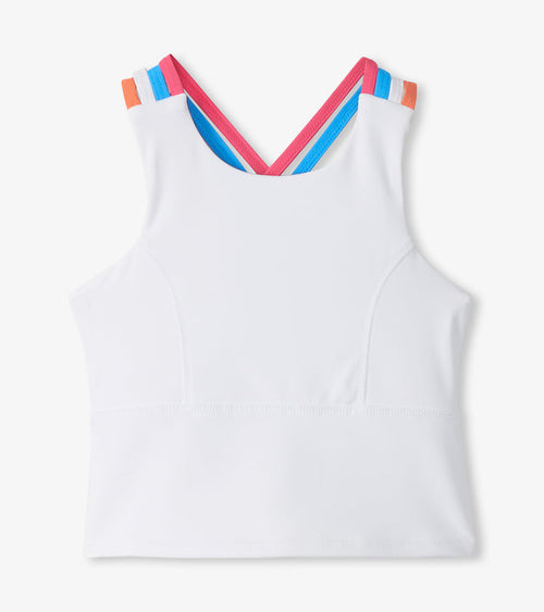 White Strappy Active Tank